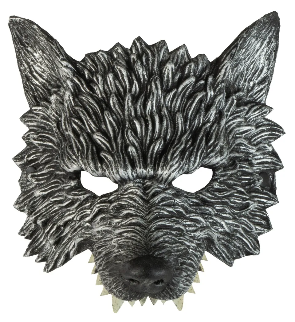 das-kost-mland-kinnlose-wolfsmaske-grau-halloween-maske image 1
