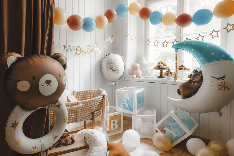 das-kost-mland-dekorationen-shape-folienballon-teddyb-r-mond-blau-80cm image 3
