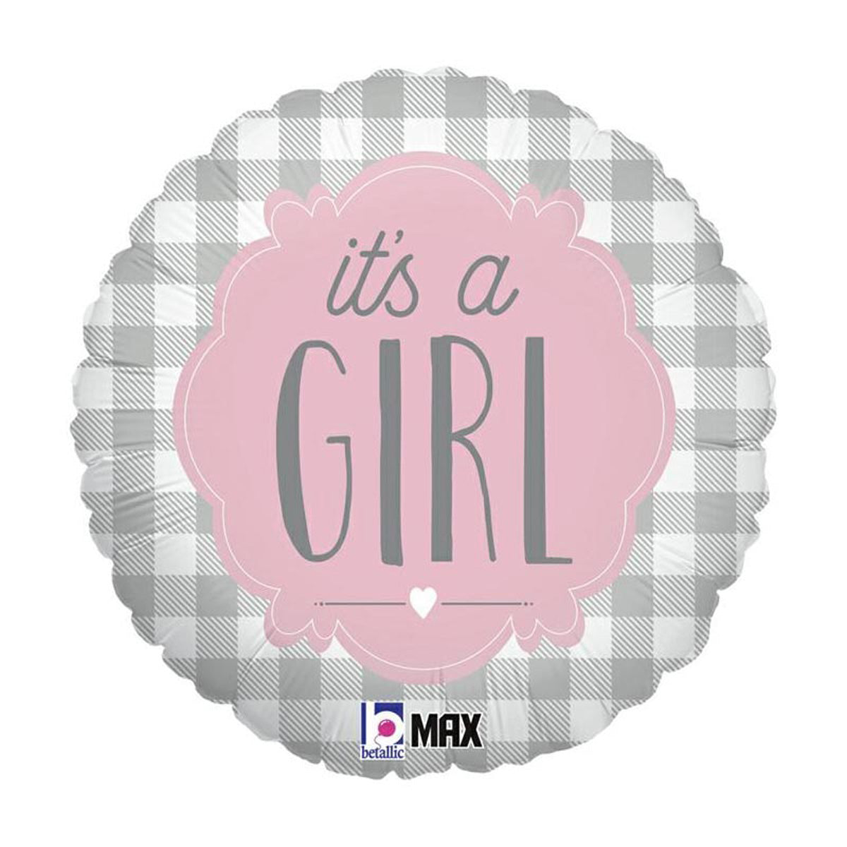 das-kost-mland-dekorationen-folienballon-its-a-girl-46cm-rosa image 1