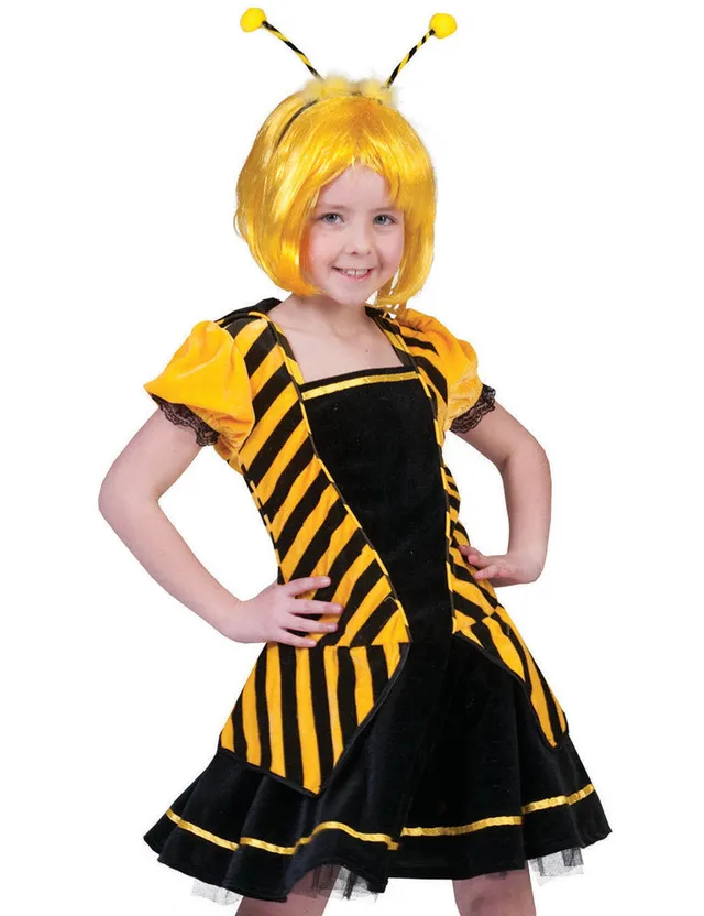 das-kost-mland-m-dchen-bienen-susi-kost-mkleid-gelb-schwarz-gr-116 image 1