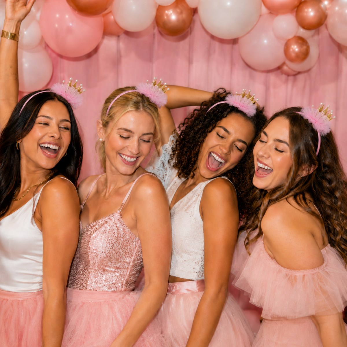 das-kost-mland-prinzessin-haarreif-krone-rosa-glitzer-perlen image 3