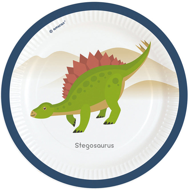 das-kost-mland-dekorationen-happy-dinosaurier-pappteller-23cm-8-st-ck image 3
