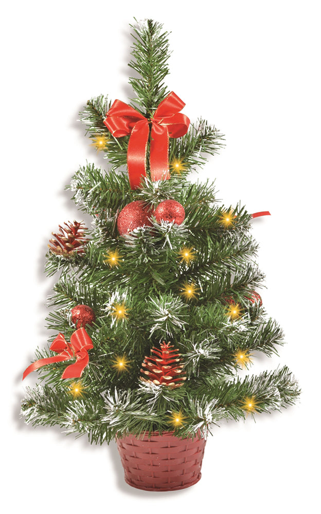 das-kost-mland-deko-weihnachtsbaum-50cm-led-rot-mit-kugeln image 1