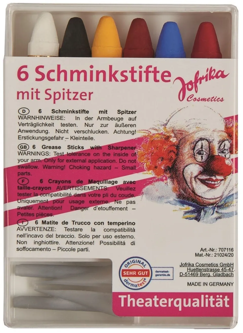 jofrika-707116-schminkstifte-6-farben-mit-spitzer-glitzer image 1