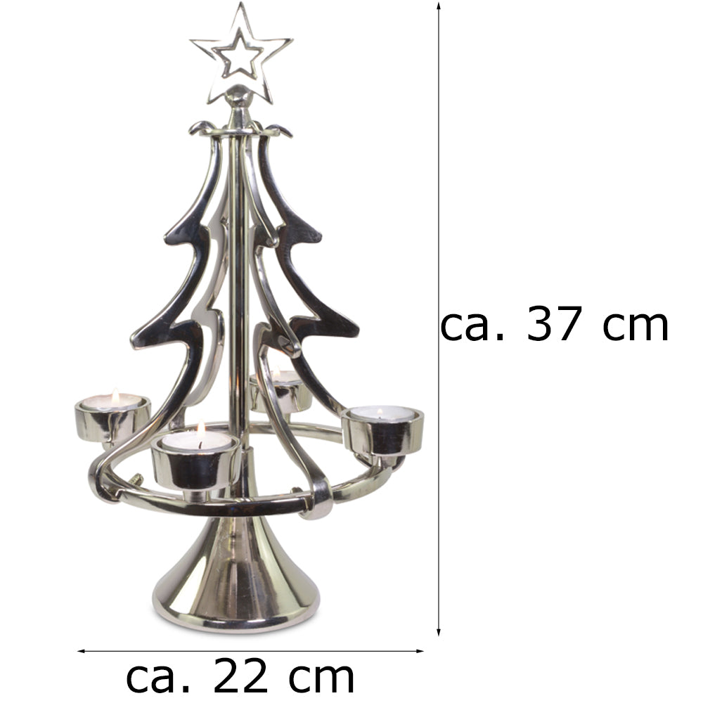 riffelmacher-kerzenst-nder-weihnachtsbaum-silber-37-cm image 2