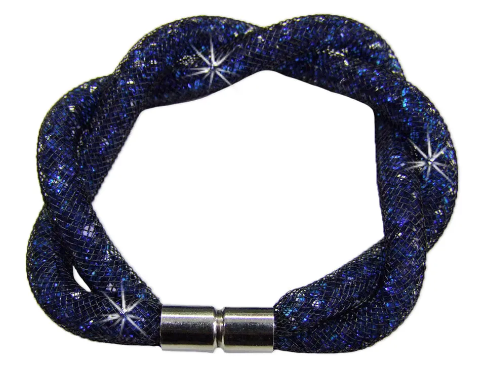 das-kost-mland-accessoires-stardust-armband-zweireihig-blau-magnet image 1