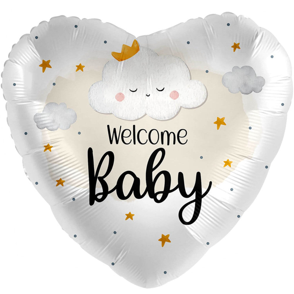 das-kost-mland-herz-folienballon-welcome-baby-43cm image 1