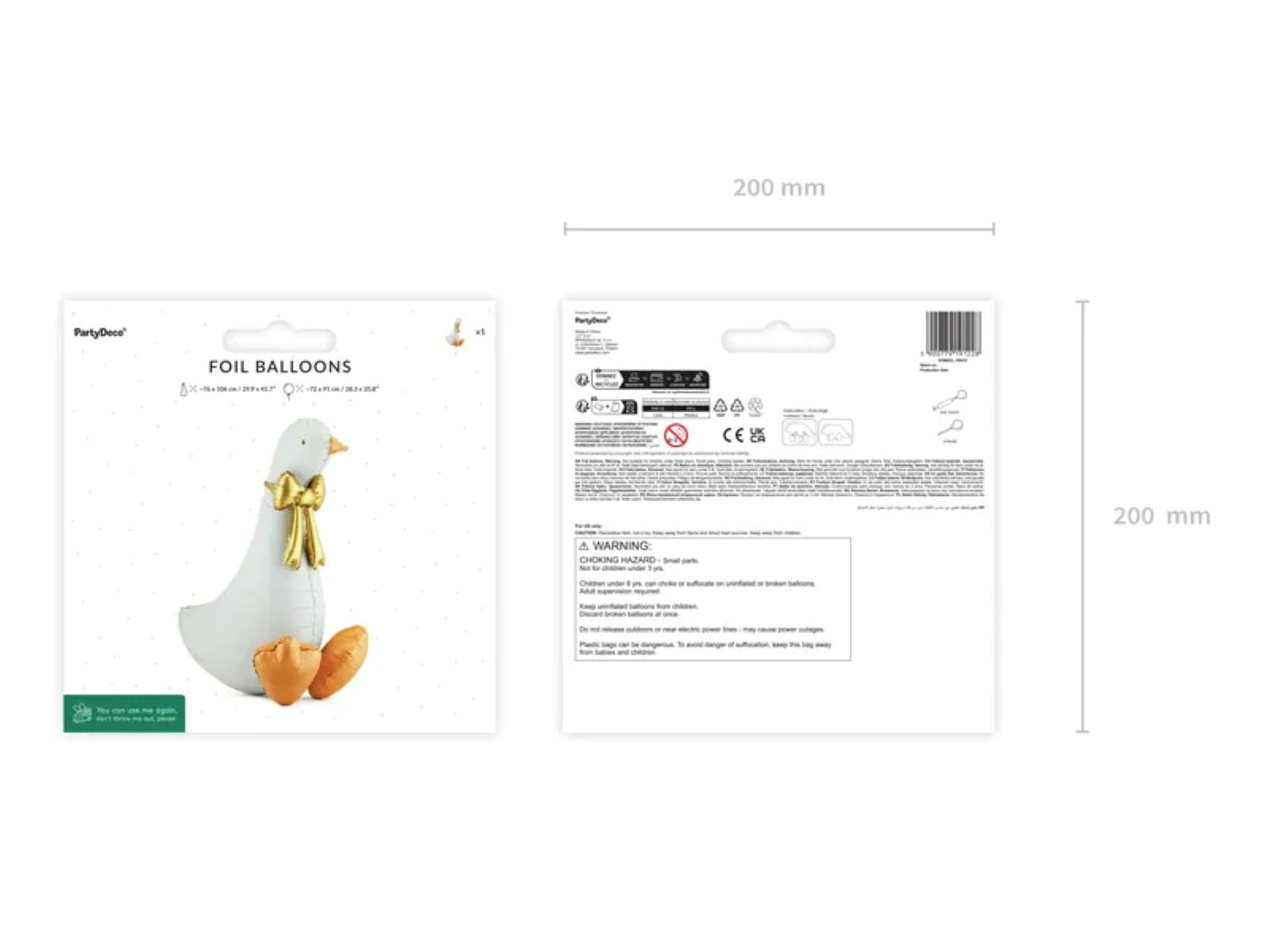 das-kost-mland-folienballon-gans-72x91cm-luftf-llung image 3