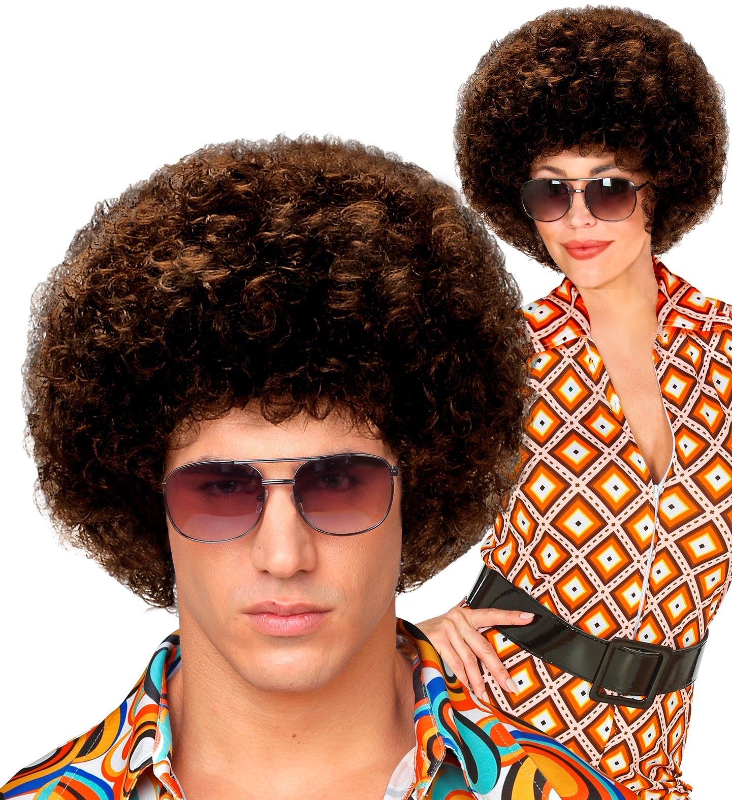 das-kost-mland-disco-per-cke-70er-jahre-afro-braun-erwachsene image 1