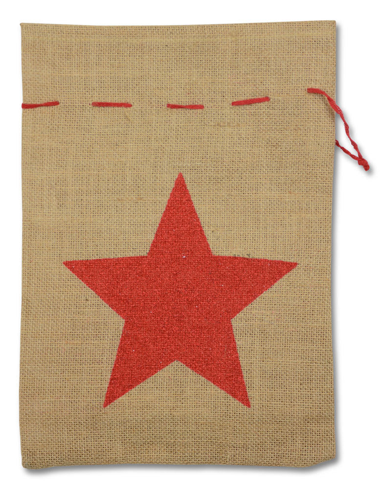das-kost-mland-nikolaussack-jutesack-25x35cm-stern-rot image 4