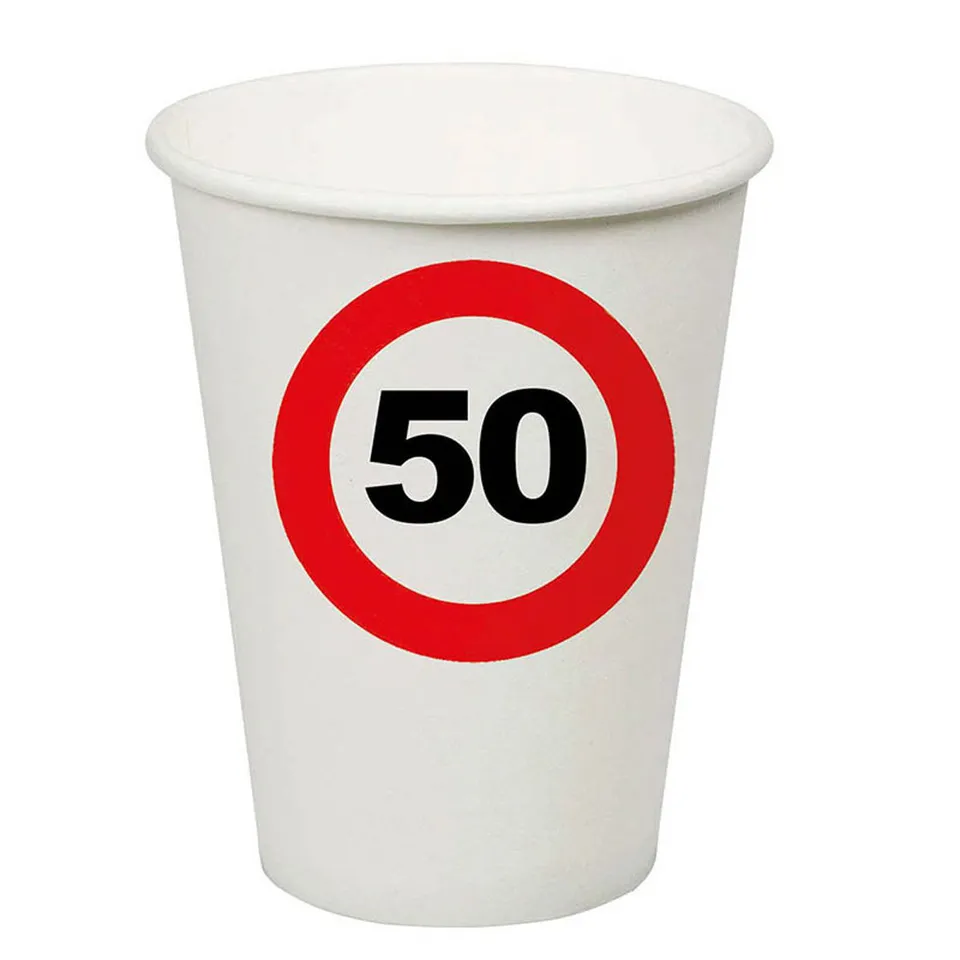 das-kost-mland-verkehrsschild-pappbecher-50-250-ml-8-stk image 1