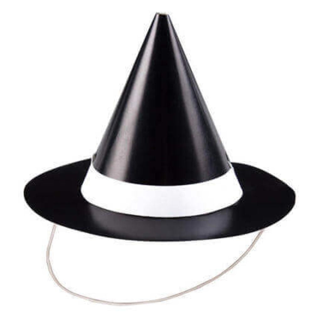 das-kost-mland-accessoires-partyhut-pappe-hexe-8-st-ck image 1
