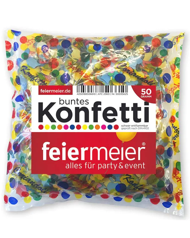 feiermeier-buntes-papierkonfetti-50g-tischdeko-schwer-entflammbar image 1