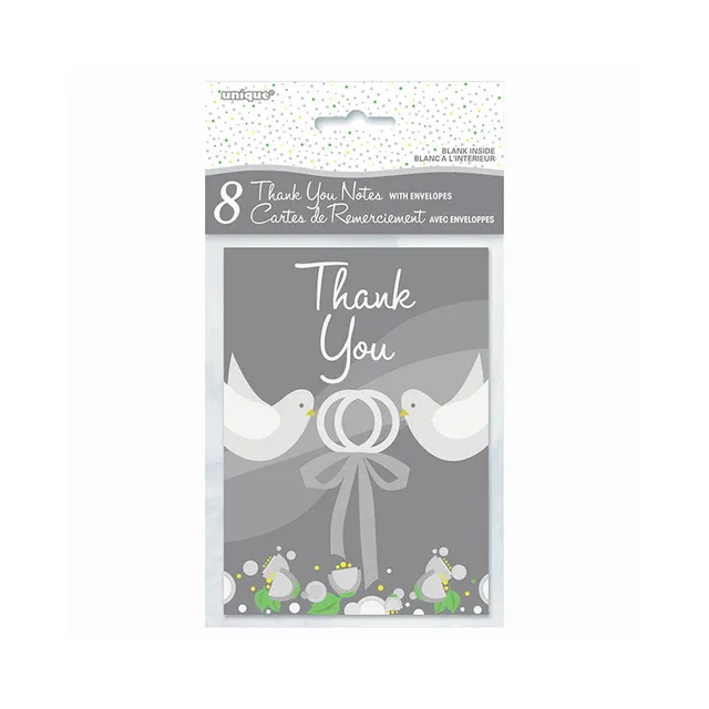 das-kost-mland-silver-wedding-dankeskarten-silber-8-st-ck image 1