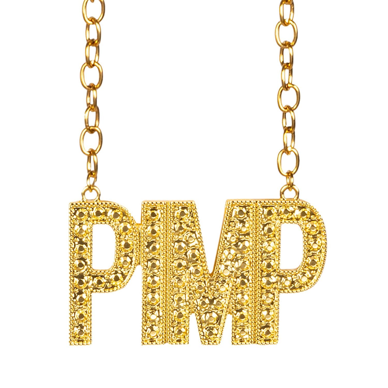 das-kost-mland-pimp-halskette-gold-mit-schriftzug image 3