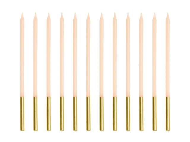 das-kost-mland-geburtstagskerzen-14-cm-12-stk-beige-glatt image 1