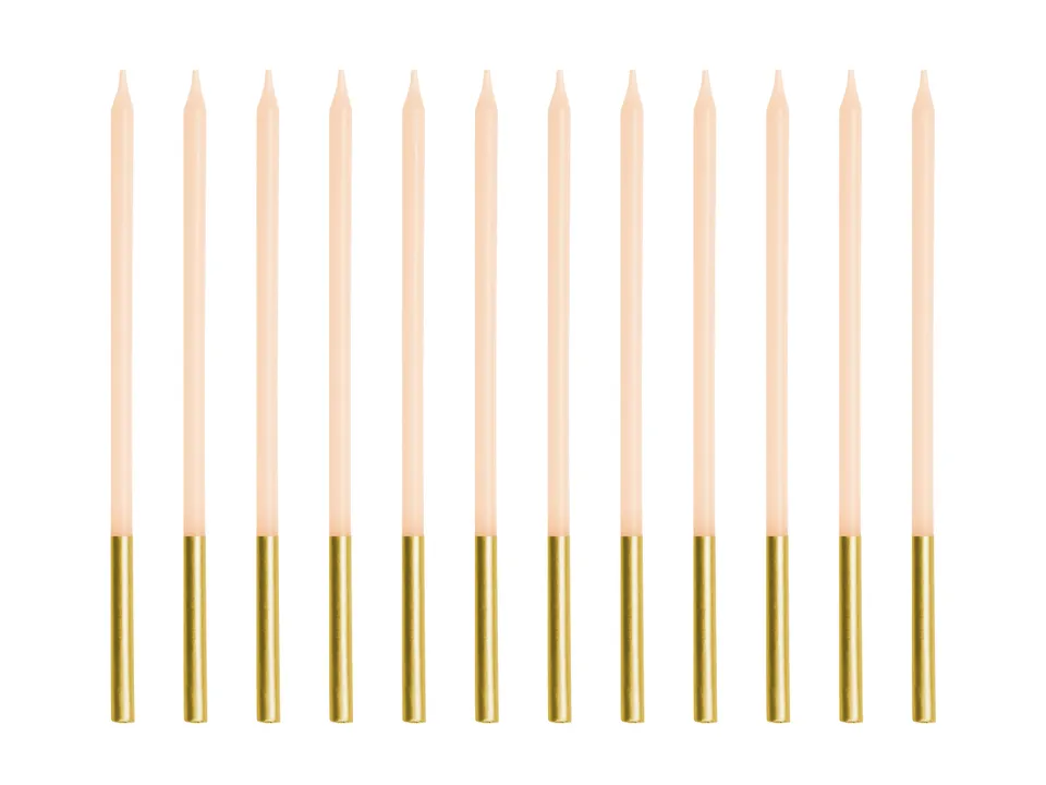 das-kost-mland-geburtstagskerzen-14-cm-12-stk-beige-glatt image 1