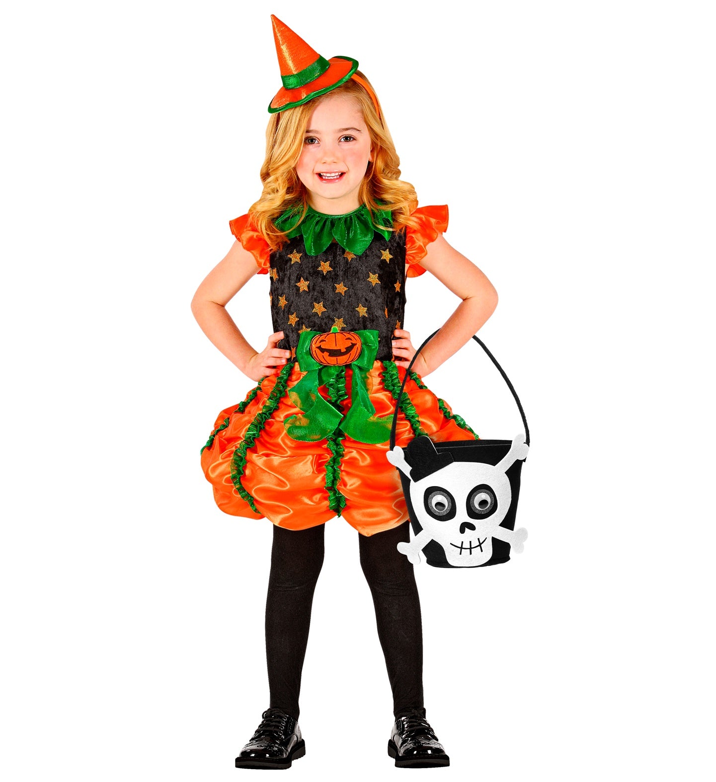 das-kost-mland-verr-ckter-totenkopf-halloween-korb-betteltasche image 2