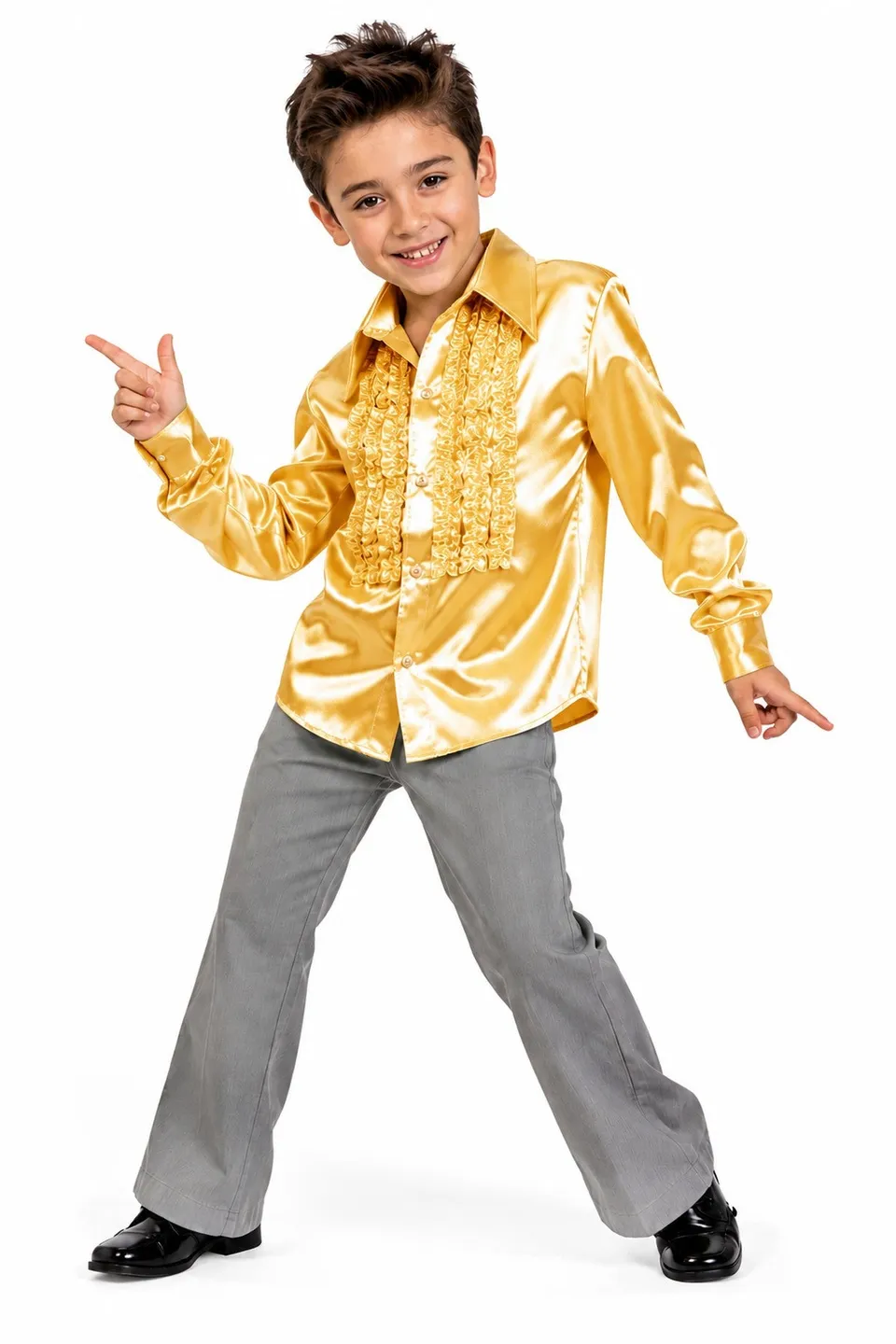 das-kost-mland-jungen-70er-satin-r-schenhemd-johnny-kinderhemd-gold-128 image 1