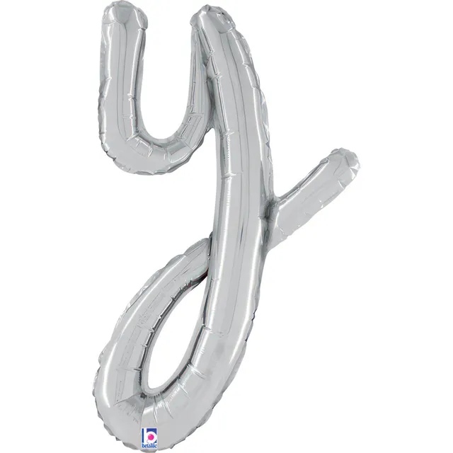 folienballon-buchstabe-skript-silber-y-61cm image 1
