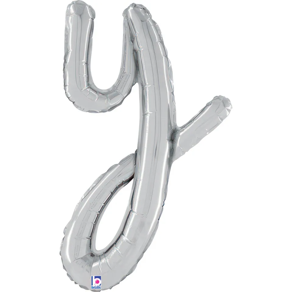 folienballon-buchstabe-skript-silber-y-61cm image 1