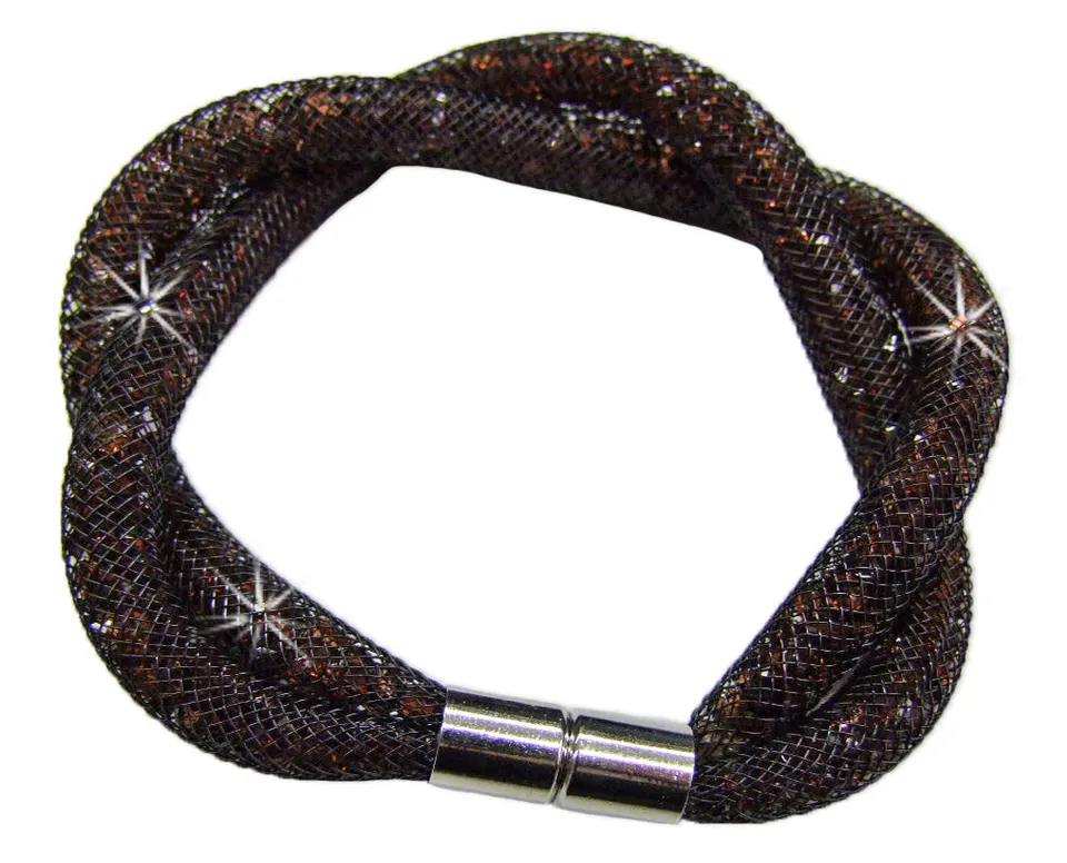 das-kost-mland-stardust-armband-zweireihig-dunkelbraun-kristall image 1