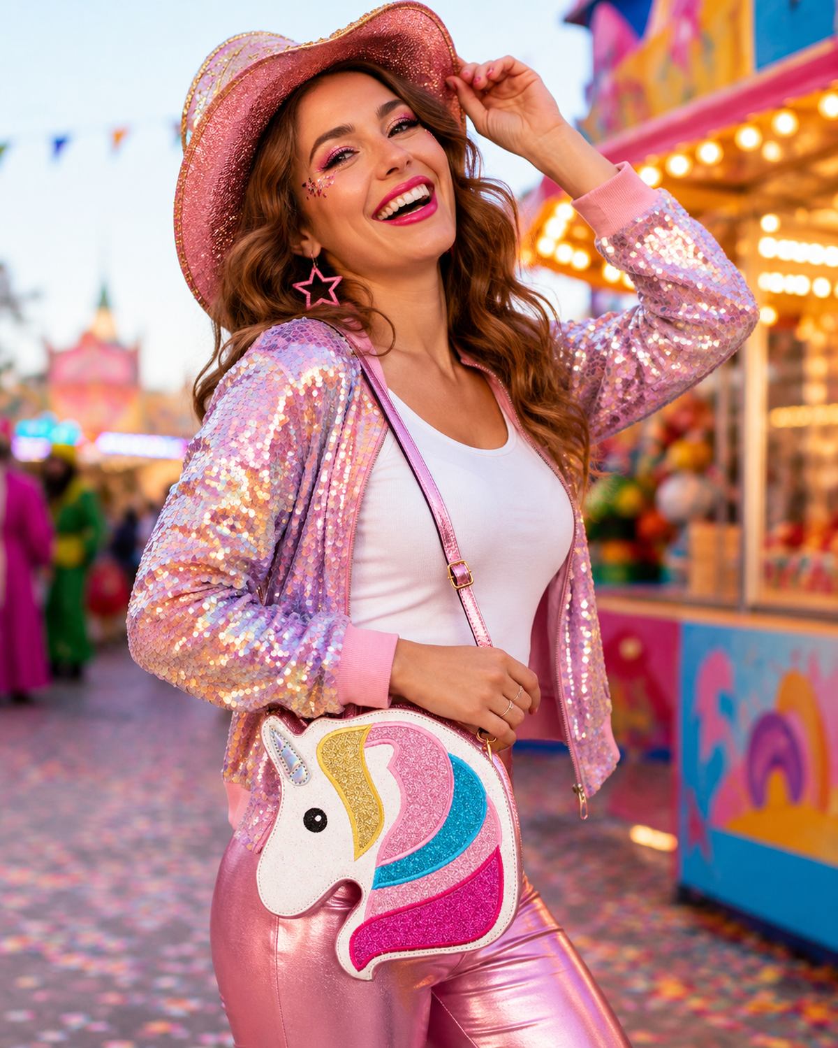 das-kost-mland-accessoires-einhorn-handtasche-glitzer-24-cm image 4