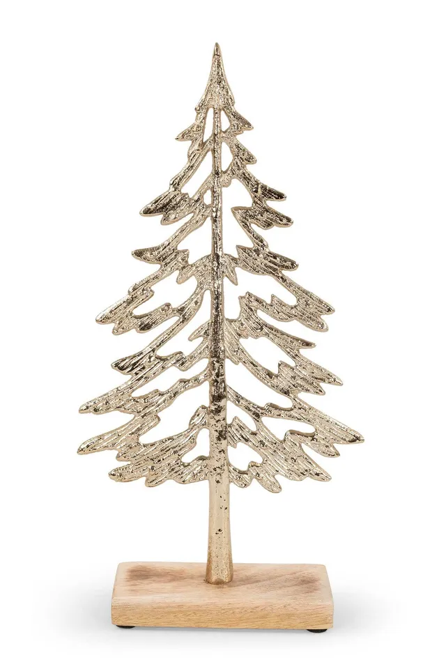riffelmacher-tannenbaum-aufsteller-gold-alu-16-5x32-5cm image 1