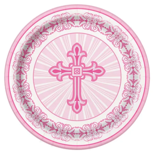 das-kost-mland-kreuz-pink-pappteller-23-cm-8-st-ck image 1
