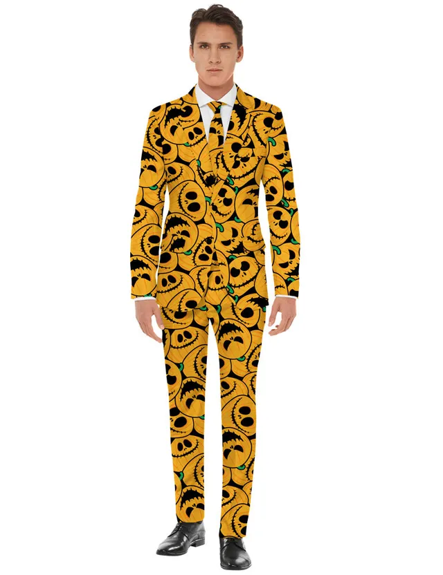 das-kost-mland-herren-designer-anzug-pumpkin-kost-m-3-tlg-orange-l image 1