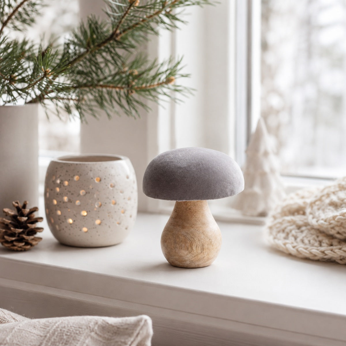 das-kost-mland-accessoires-deko-pilz-mangoholz-samthut-8x10-cm image 2
