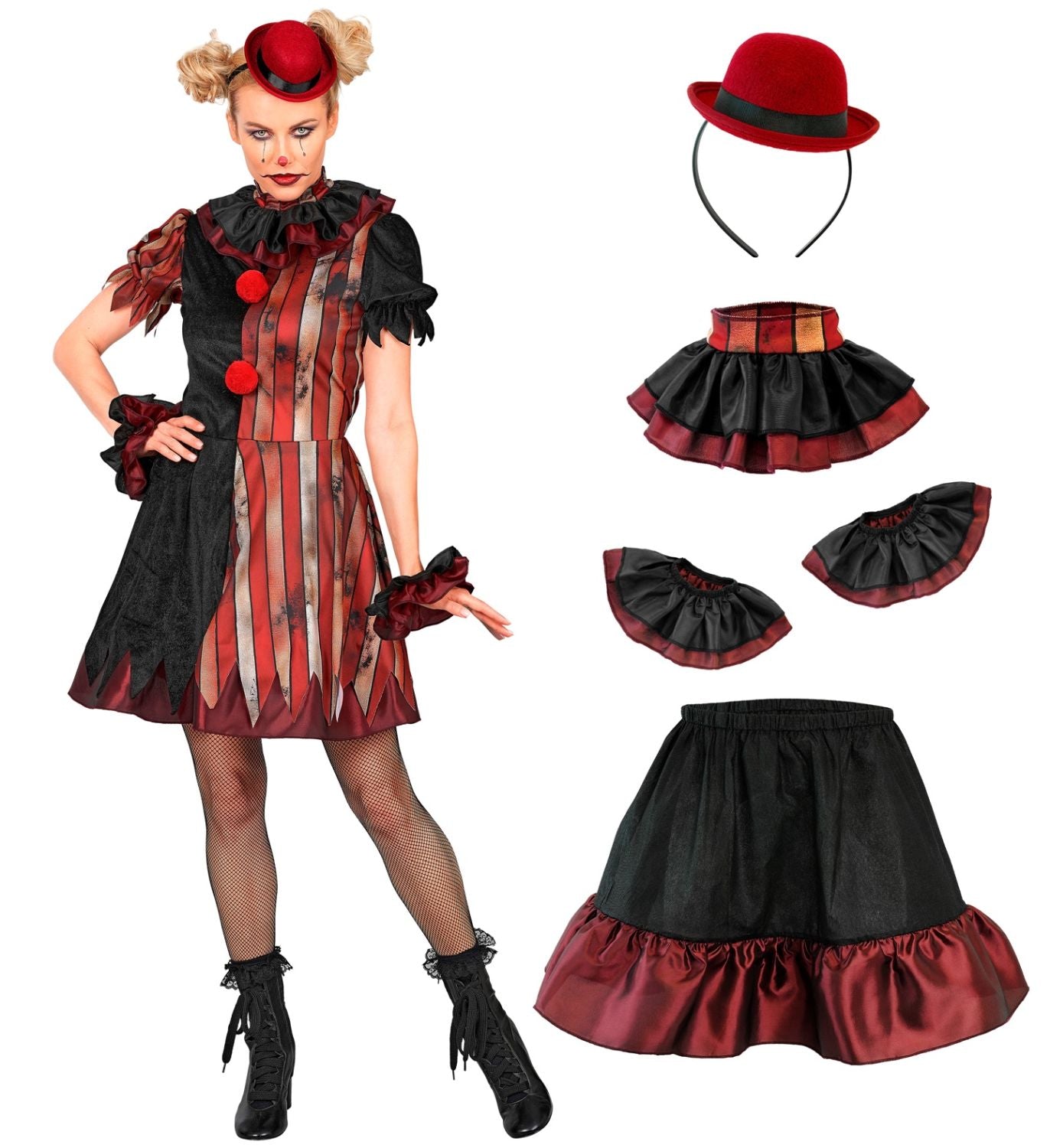 das-kost-mland-wicked-clown-horror-clownin-kost-m-damen-gr-l-5-tlg image 3