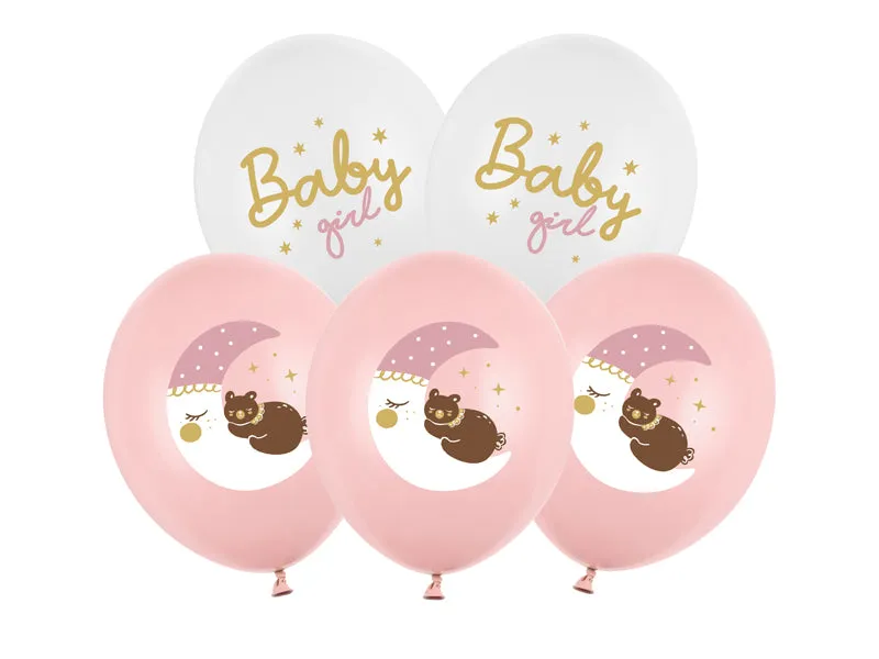 das-kost-mland-dekorationen-baby-girl-luftballon-30cm-6-st-ck image 1