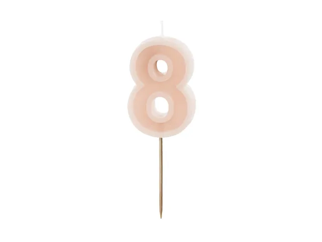 das-kost-mland-zahlenkerze-8-tortendeko-6cm-puderrosa image 1