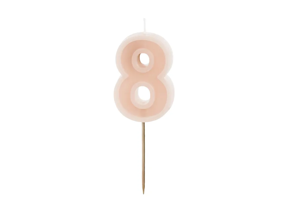 das-kost-mland-zahlenkerze-8-tortendeko-6cm-puderrosa image 1