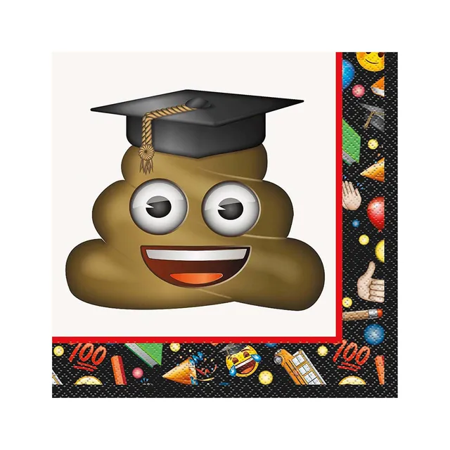 das-kost-mland-servietten-emoji-graduate-16-stk-33x33-cm image 1