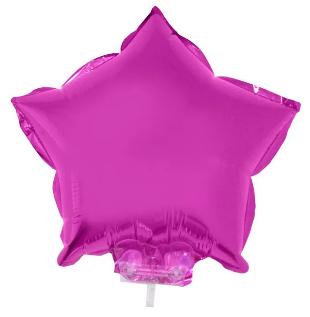 stern-folienballon-28cm-mit-stab-pink image 1