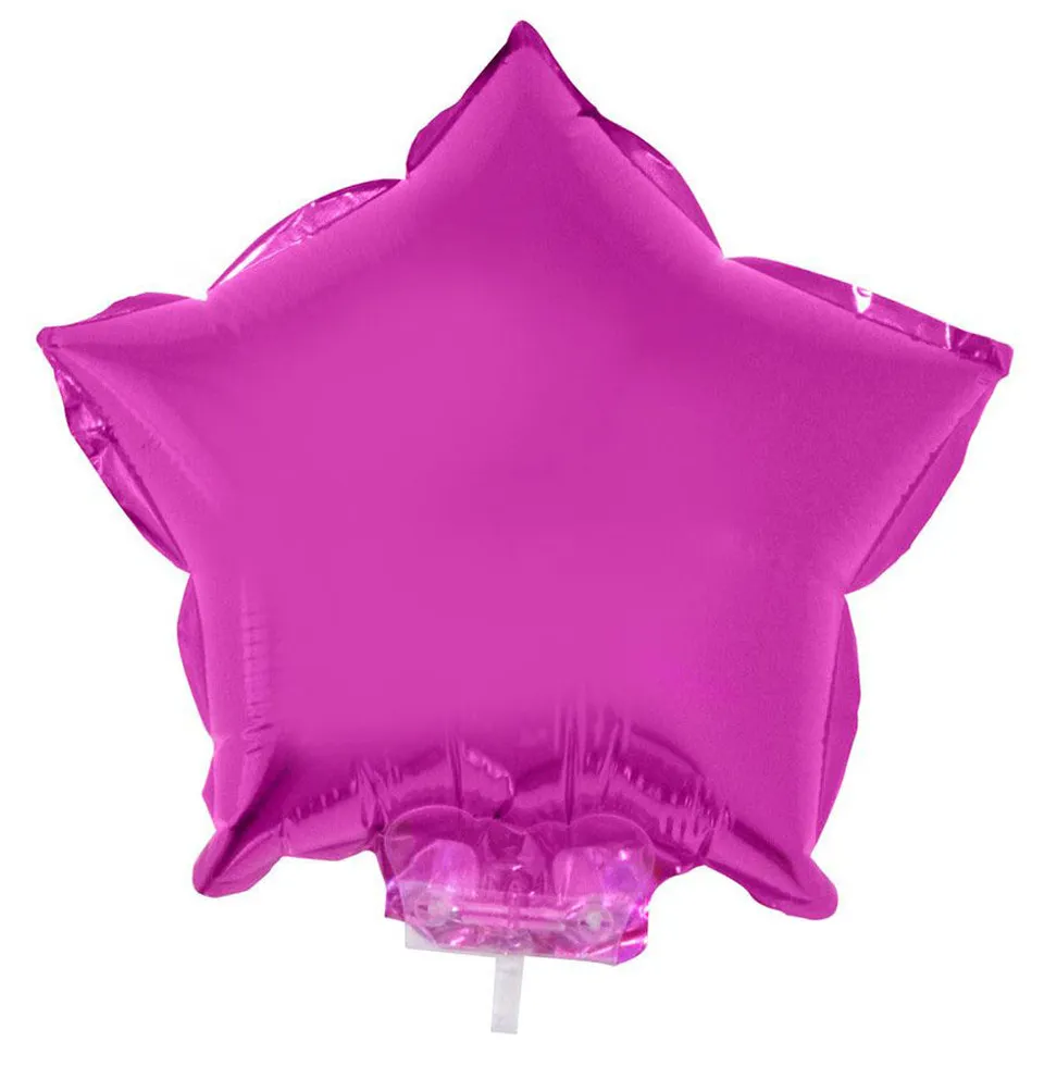 stern-folienballon-28cm-mit-stab-pink image 1
