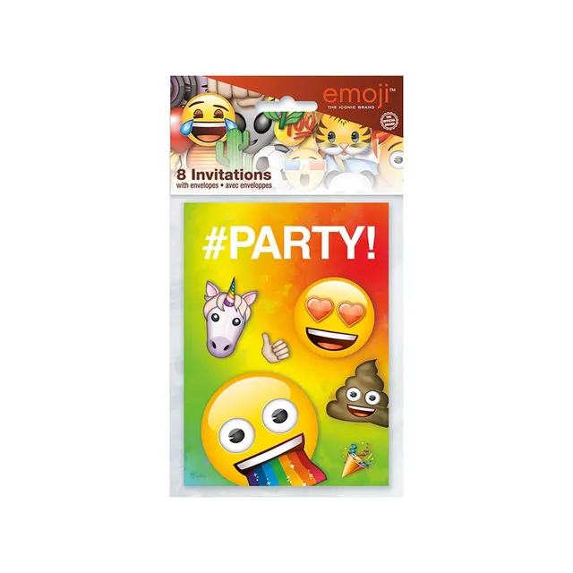 das-kost-mland-einladung-emoji-regenbogen-karte-8-stk-geburtstag image 1