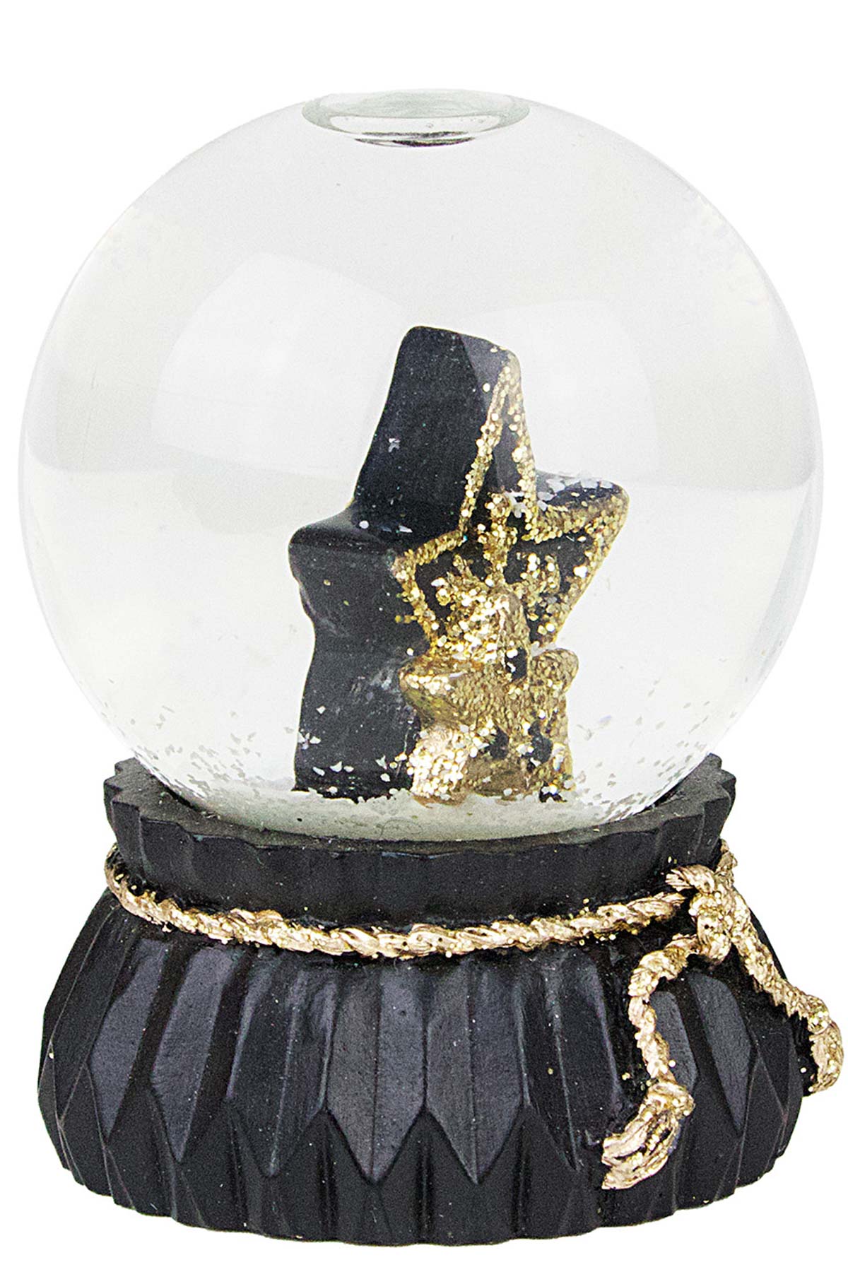 das-kost-mland-schneekugel-6-5cm-schwarz-gold-stern-engel-baum image 7