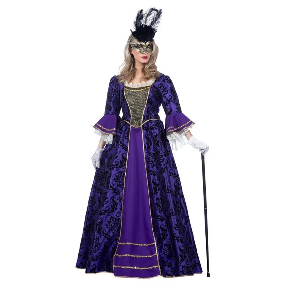 das-kost-mland-damen-venedig-barock-kost-m-kleid-lila image 1