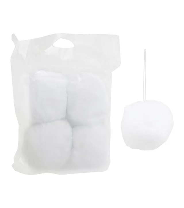 riffelmacher-schneeball-deko-68726-wei-4er-set-9cm-h-ngen image 1