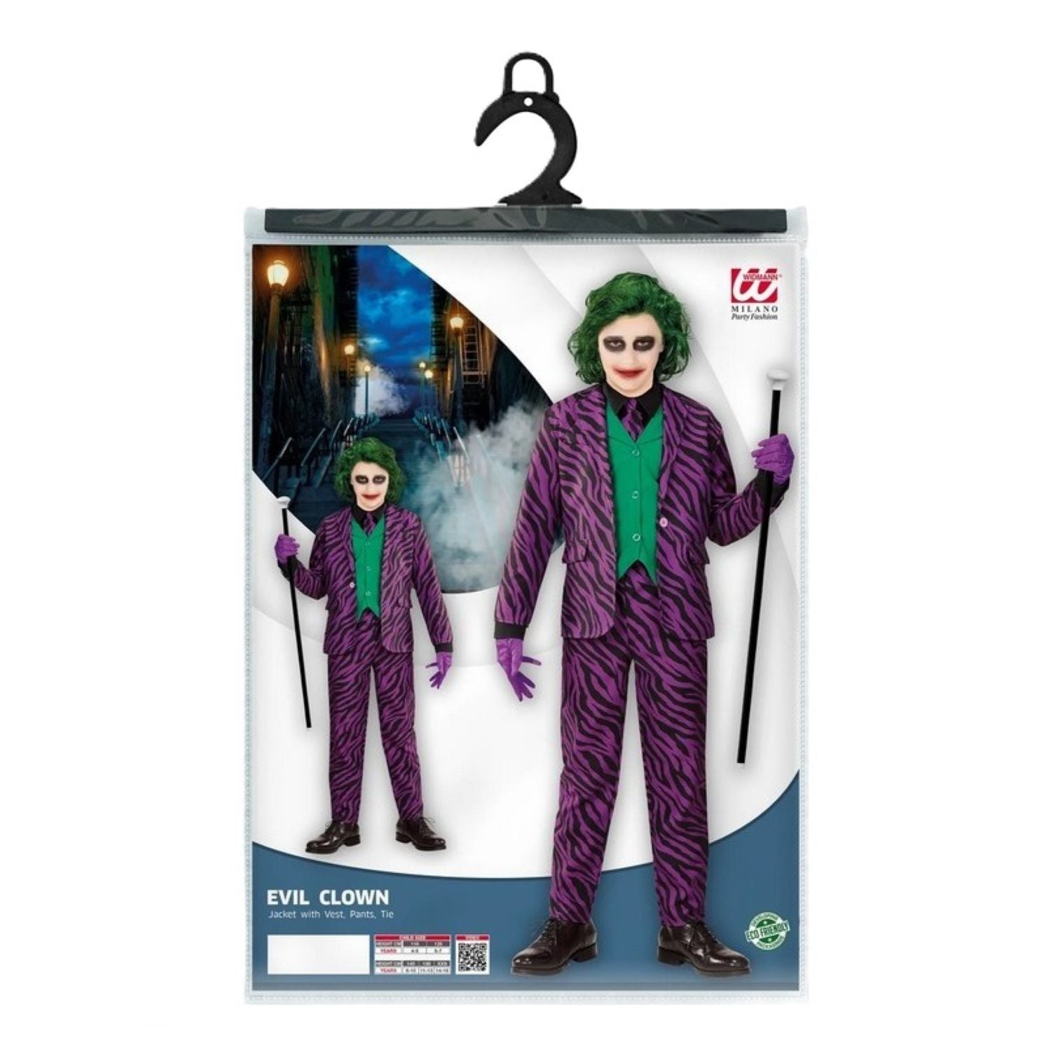 das-kost-mland-evil-clown-jungen-kost-m-jacke-weste-hose-gr-116-164 image 3