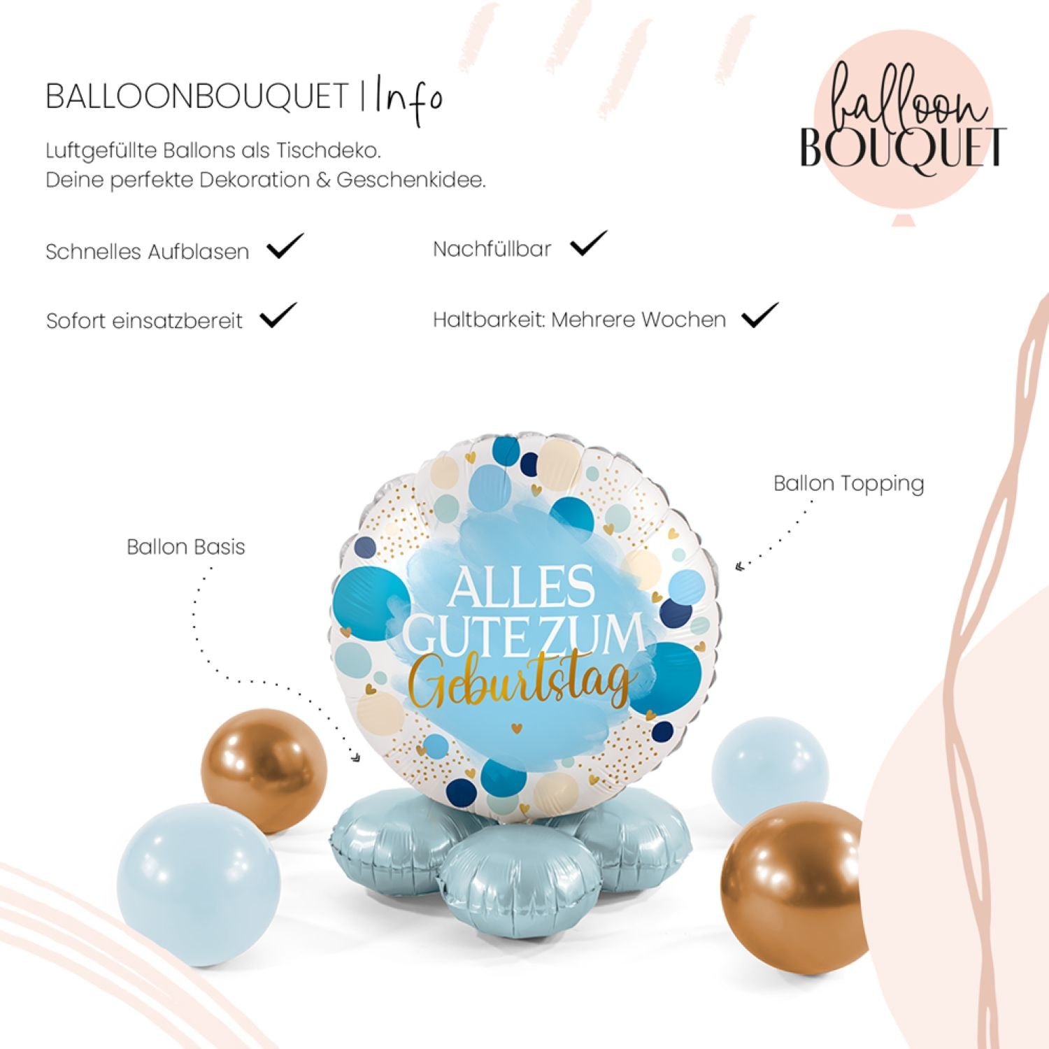 das-kost-mland-folienballon-bouquet-lucky-birthday-deko image 2