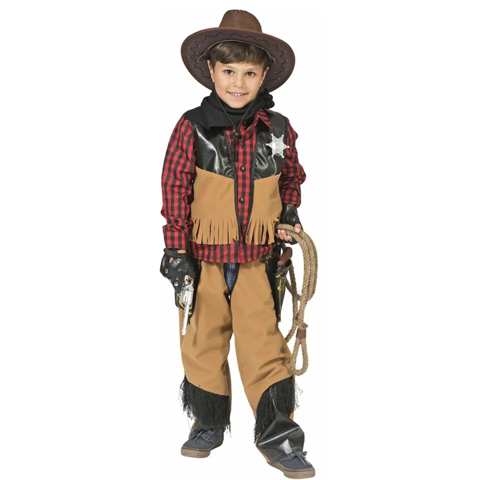 das-kost-mland-jungen-cowboy-kost-m-austin-braun-3-teilig image 1