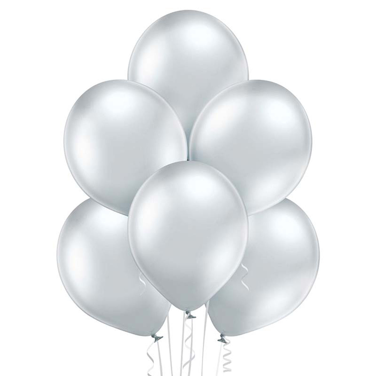 das-kost-mland-deko-luftballon-uni-glossy-silber-25-st-ck-12cm image 1