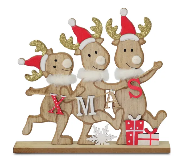 das-kost-mland-deko-st-nder-3-rentiere-xmas-holz-23cm image 1