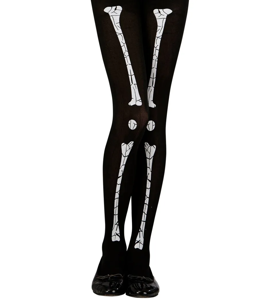 das-kost-mland-skelett-strumpfhose-kinder-70den-7-10-j image 1