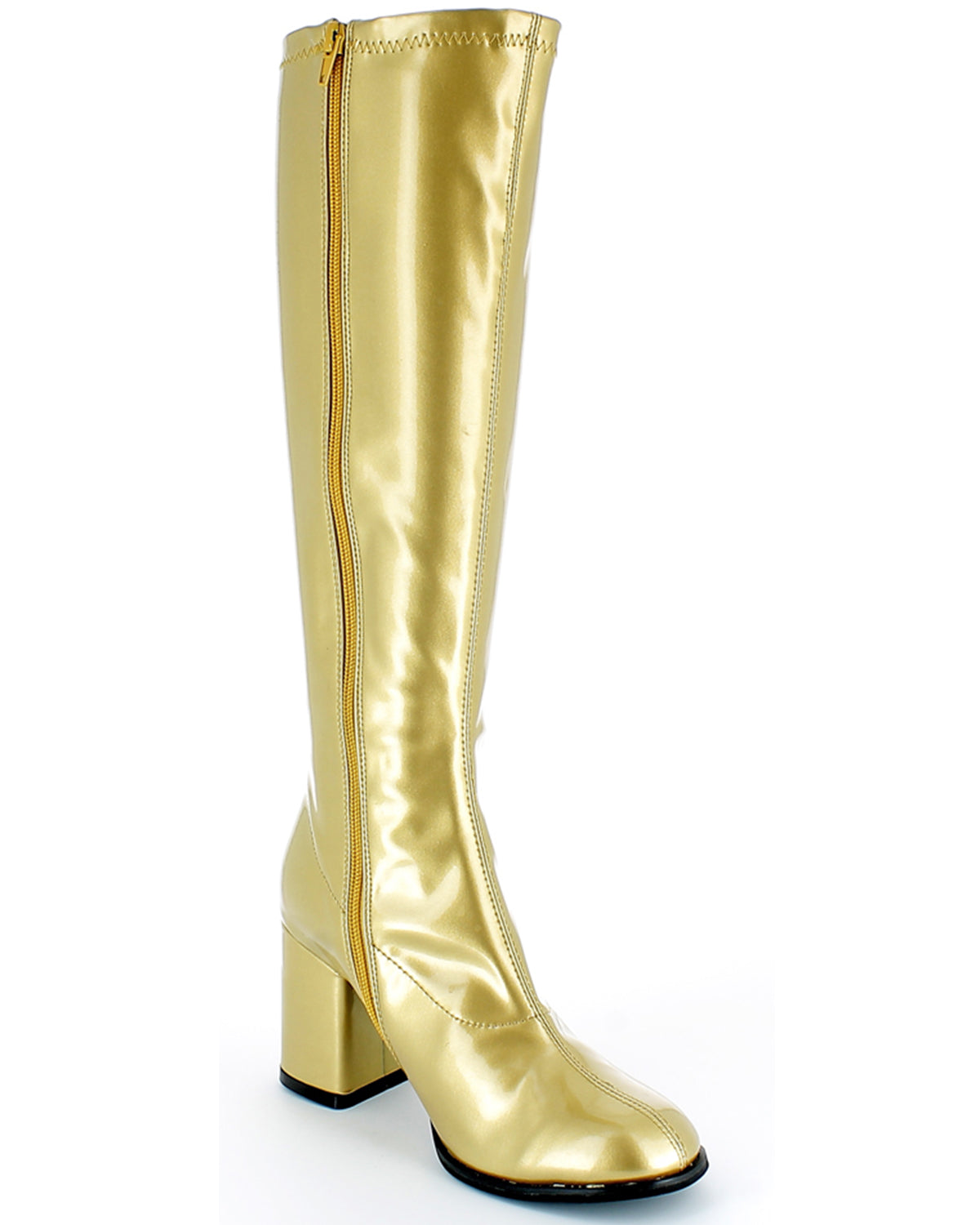 das-kost-mland-accessoires-gogo-retro-lackstiefel-damen-gold-blockabsatz image 4
