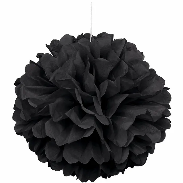 das-kost-mland-wabenball-fluffy-40cm-papierdeko-schwarz image 1